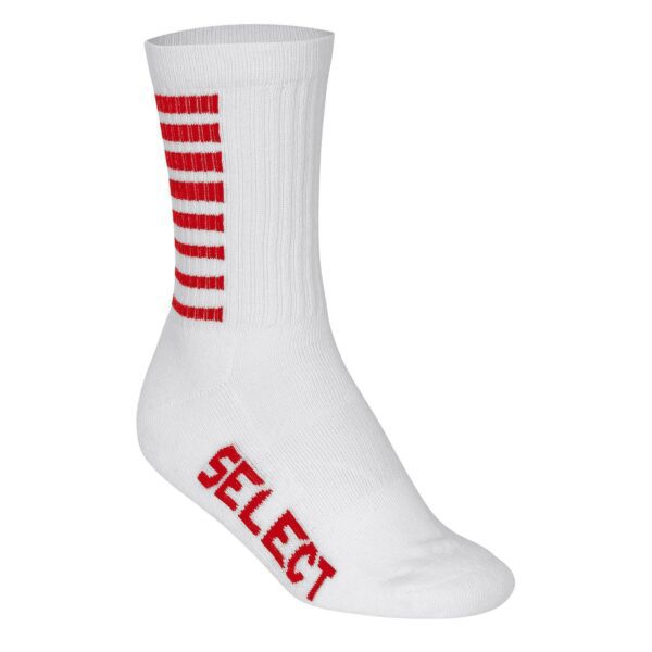 Shaussettes select striped blanc rouge