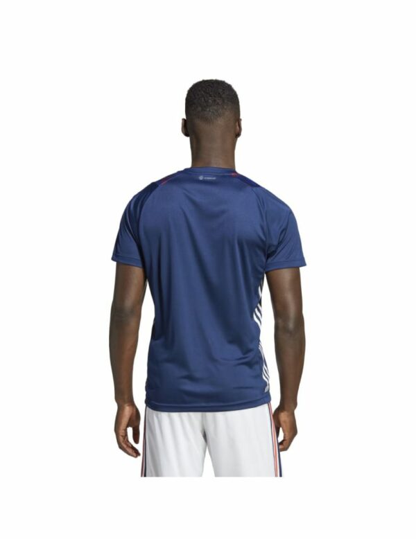 T-shirt d'échauffement équipe de france homme bleu adidas